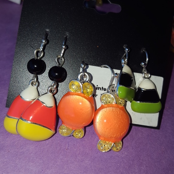 3pc Spookie Halloween Earrings New - Picture 6 of 6